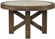 Jofran Inc. Sierrafina Beige 32" Round Coffee Table with Cortado Base-2