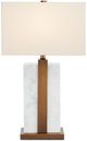 Currey & Company Catriona Antique Brass/White Table Lamp-1