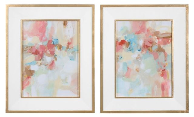 Uttermost® Christina Long 2-Piece A Touch of Blush and Rosewood Fences Framed Prints Set-0