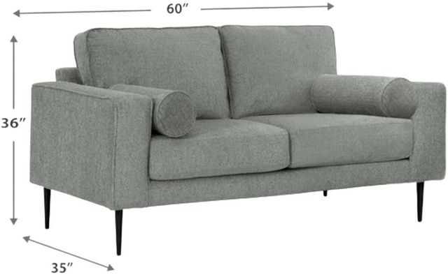 Signature Design by Ashley® Hazela Charcoal Loveseat-2