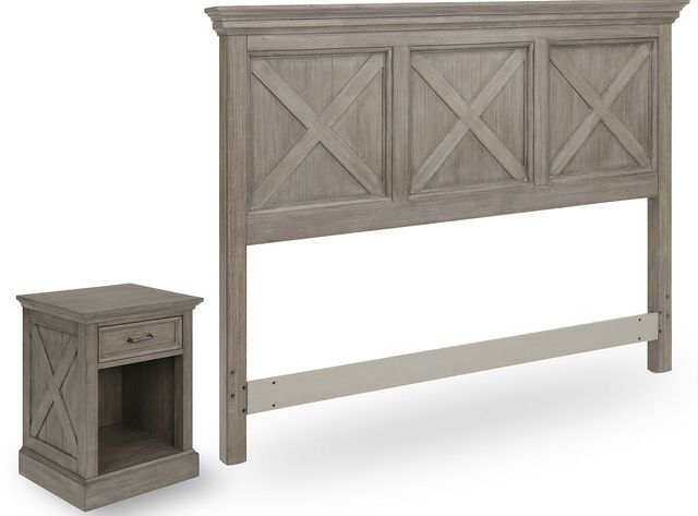 Homestyles® Mountain Lodge 2-Piece Gray Queen Bedroom Set-0
