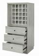 ACME Furniture Wiesta Antique White 3-Drawer Wine Cabinet-4