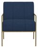 International Furniture Direct Aragon Dark Blue/Blacksmithing Gold/ Arm Chair-1
