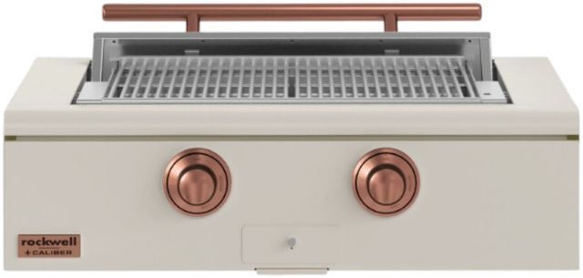 Caliber™ Rockwell 2-Burner Antique White Built-In Natural Gas Grill with Copper Hardware-0