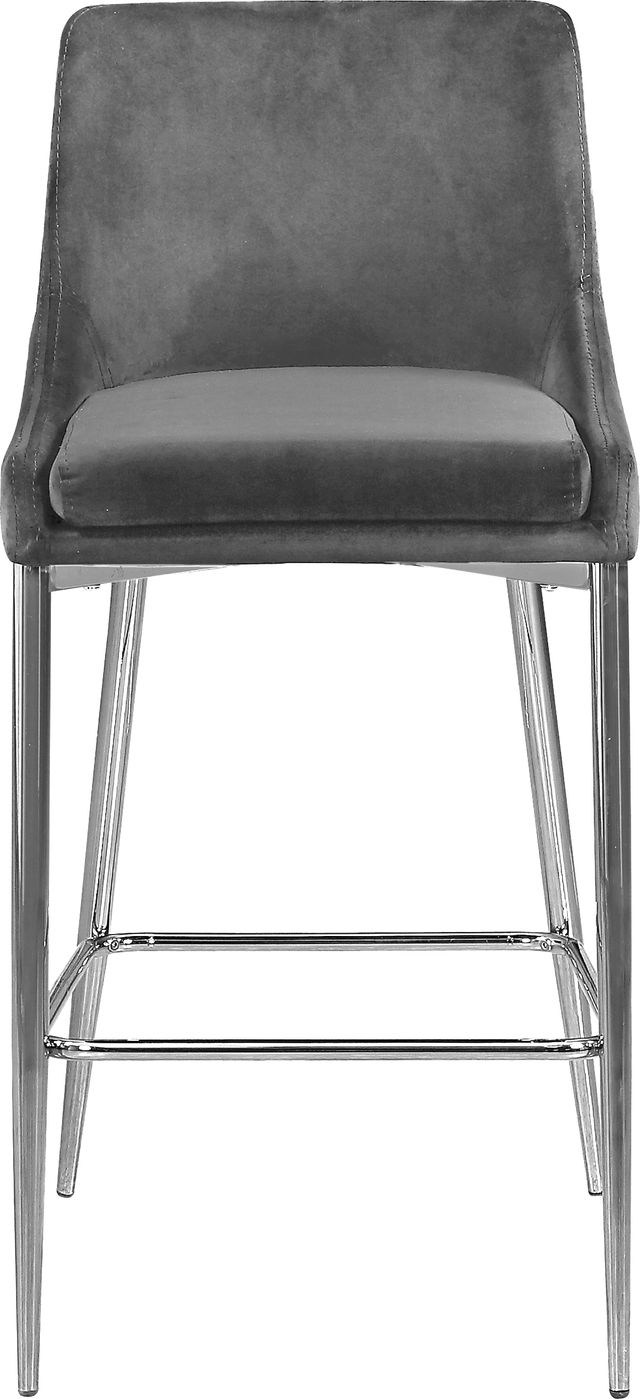 Meridian Furniture Karina Gray Velvet Counter Stool-2
