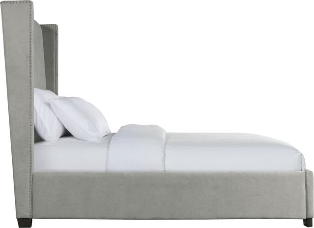 Elements International Magnolia Grey Queen Upholstered Bed-2