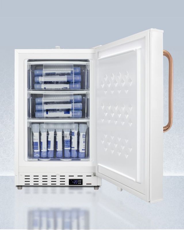 Accucold® 2.5 Cu. Ft. White Built-In Vaccine Undercounter All-Freezer with Copper handle -2