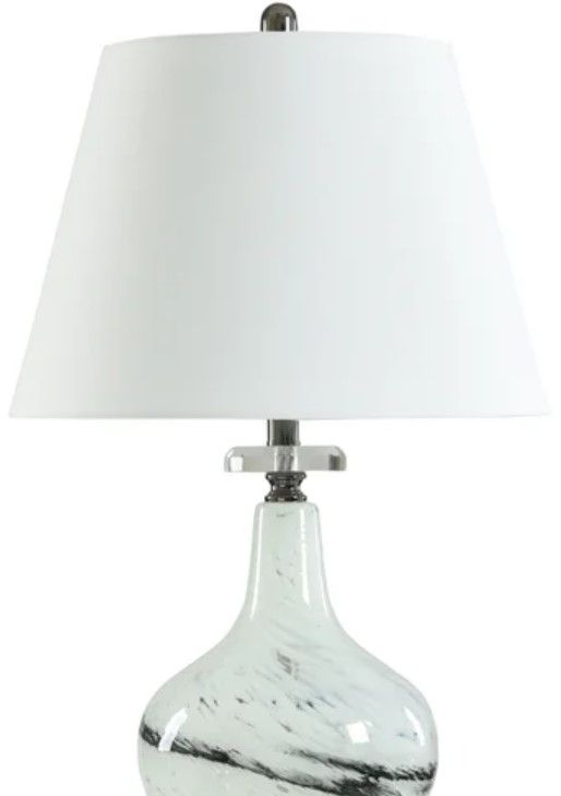 StyleCraft Ice Castles/White Table Lamp-1