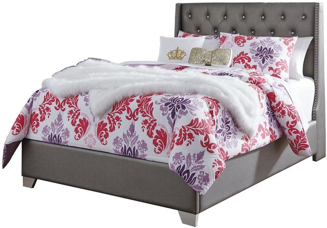 Signature Design by Ashley® Coralayne Gray Full Upholstered Youth Bed-1