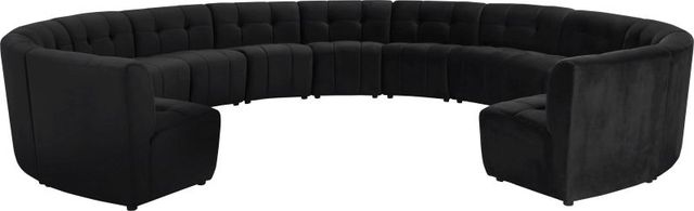 Meridian Furniture Limitless 13-Piece Black Velvet Modular Sectional-2