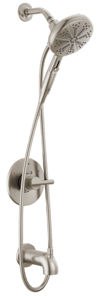 Delta Nicoli® Monitor® 14 Series Stainless Tub and Shower with SureDock® Hand Shower-0