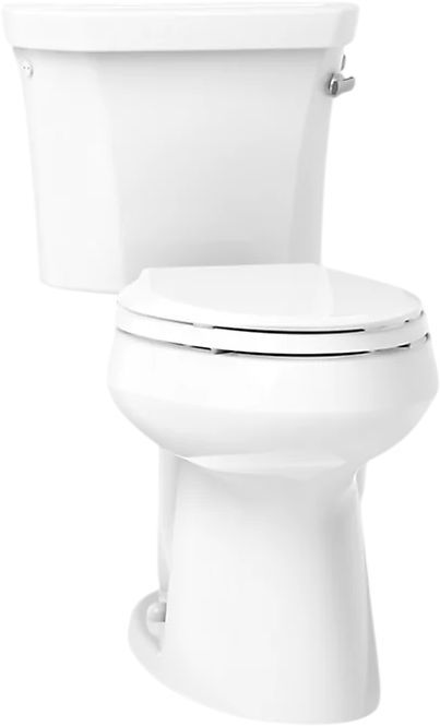 KOHLER® Highline® White 2-Piece 30" Elongated Right-Hand Trip Toilet, 1.28 Gpf with with Tank Cover Lock-0