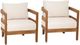 Linon Surfside 2-Piece Beige/Brown Acacia/Fabric Outdoor Club Chairs-0