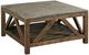 Kincaid® Modern Classics Gray Concrete Top Mason Square Cocktail Table with Brown Base-0