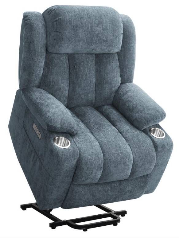 Coaster® Houston Slate Blue Power Lift Recliner-2