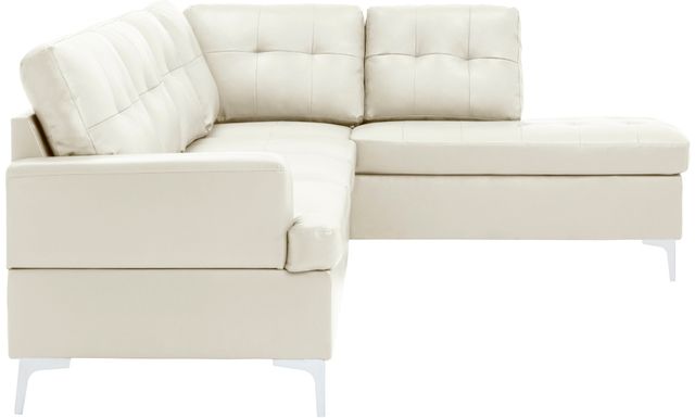 Homelegance® Barrington 2-Piece White Right-Arm Facing Sofa Sectional and Chaise-2