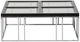 Michael Amini® Carmela Glossy Charcoal Sand Cocktail Table with Chrome Base-2
