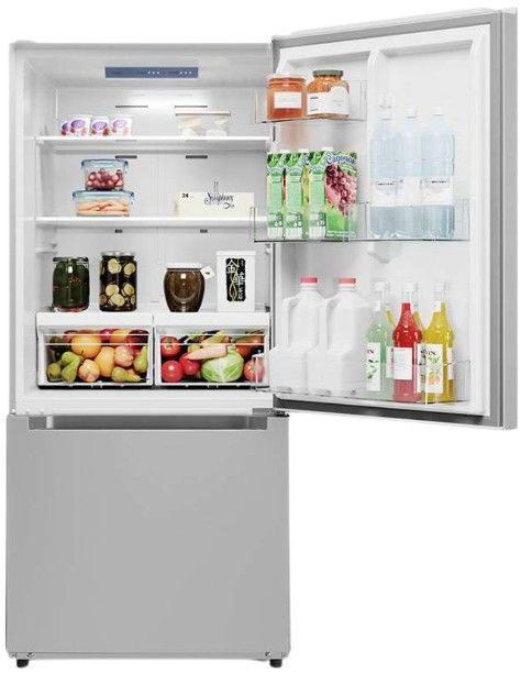 Midea® 30 in. 18.7 Cu. Ft. Stainless Steel Bottom Freezer Refrigerator-2