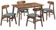 New Classic® Home Furnishings Morocco 5-Piece Gray/Walnut Dining Table Set-0