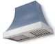 La Cornue CornuFé Cascade 36" Provence Blue Wall Mounted Range Hood with Polished Chrome Trim-0