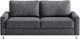 Luonto® Furniture Nico Chrome/Rene Queen Sleeper Loveseat-2