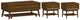 Elements International Santa Barbara 3-Piece Walnut Occasional Table Set-0