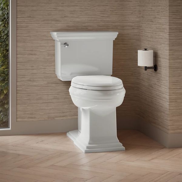 KOHLER® Memoirs® Stately White 2-Piece Elongated with Concealed Trapway, 1.28 Gpf-2