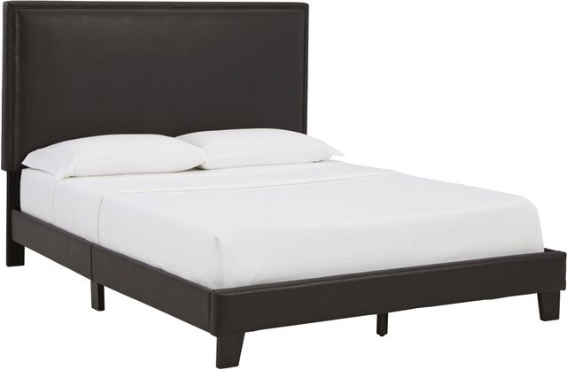 Signature Design by Ashley® Mesling Dark Brown King Upholstered Bed-1