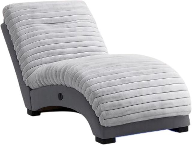 Global Furniture USA Dominic Gray/Nickel Chaise Lounger with USB-0