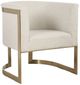 Uttermost® Bellina Driftwood Tan/Gold Accent Chair-0