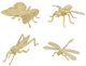 A & B Home 4-Piece Gold Cast Iron Insects Set-0