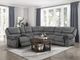 Homelegance® Muirfield 3-Piece Gray Manual Reclining Sectional with Left Console-1