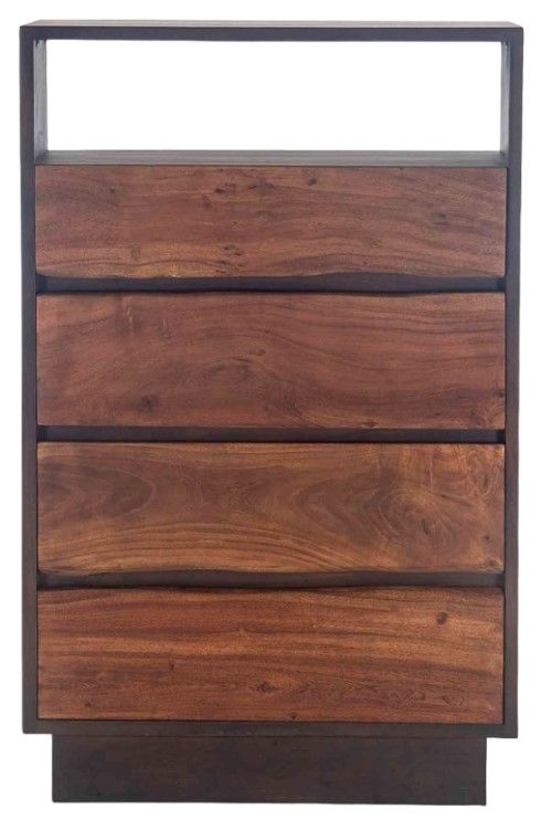 Home Trends & Design San Marino Java Brown/Raw Walnut Chest-1