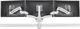 Chief® Kontour™ KX Series White Triple Monitor Arm Column Desk Mount-0