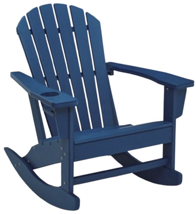 Signature Design by Ashley® Sundown Treasure Blue Plastic Outdoor Rocking Chair-0