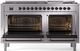 Ilve® Nostalgie II Series 60" Stainless Steel Pro Style Dual Fuel Range-1