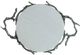 A & B Home Gray/White Aluminum and Marble Decorative Round Tray-2