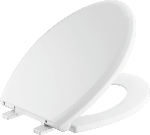 DELTA Sanborne® White Elongated Slow-Close Toilet Seat-0