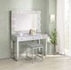 Coaster® Umbridge Chrome/Light Gray Vanity Stool-4
