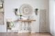A & B Home Rustic White Round Carved 3D Wall Decor-4