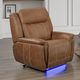 New Classic® Home Furnishings Kyra Saddle Power Auto Glider Recliner with Power Headrest and Footrest-1