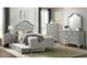 Elements International Jesse Gray Full Panel Bed with Trundle-2