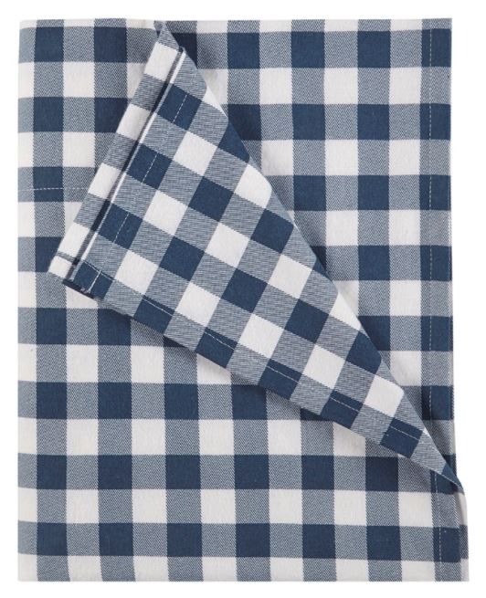Olliix by Woolrich Flannel Blue Buffalo Check Queen Cotton Sheet Set-2