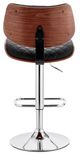 Armen Living Leland Black/Chrome Adjustable Bar Stool-2
