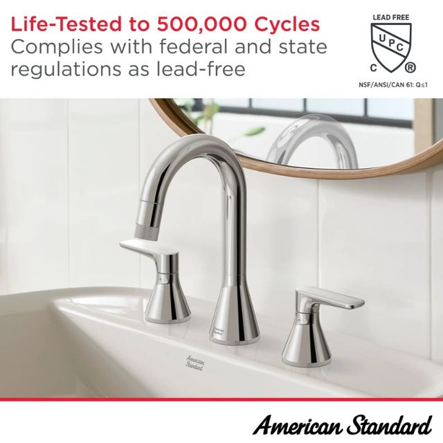American Standard Colony® PRO Polished Chrome 4" Centerset Single-Handle Bathroom Faucet With Grid Drain and Lever Handle-3