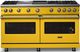 Viking® 5 Series 60" Daffodil Pro Style Gas (NG) Range with Brushed Brass Trim-4