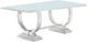 Coaster® Antoine White Glass Rectangle Dining Table with Chrome Base-0