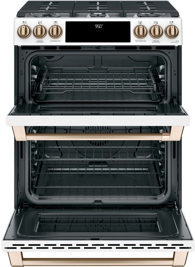 Café™ 30" Matte White Slide In Dual Fuel Range-4