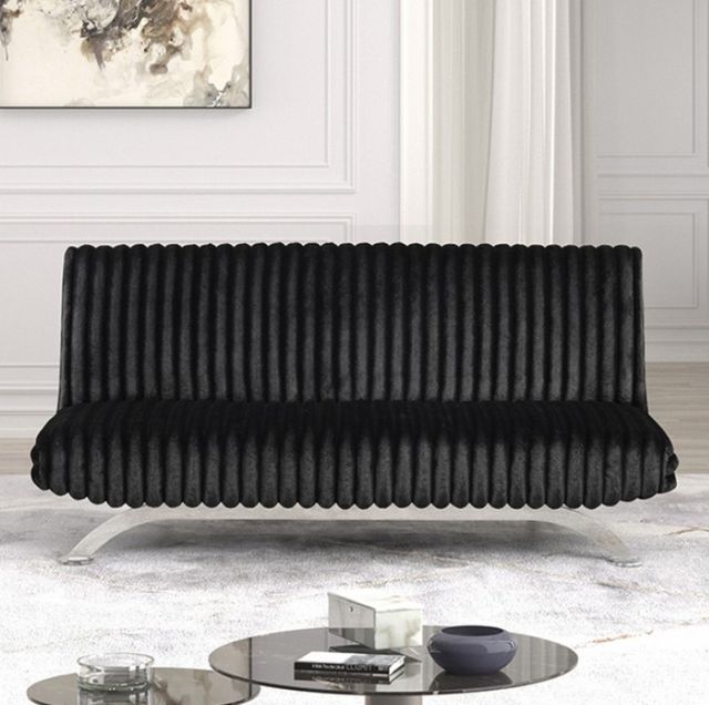 Furniture of America® Villeneuve Black Futon Sofa Bed-1