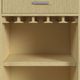 Elements International Cambrie Off-White/Natural Buffet-5